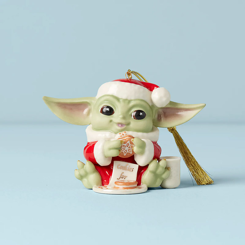 grogu porcelain christmas ornament