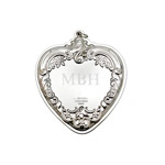 Engraved Grande Baroque heart ornament