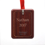 Engraved picture frame ornament