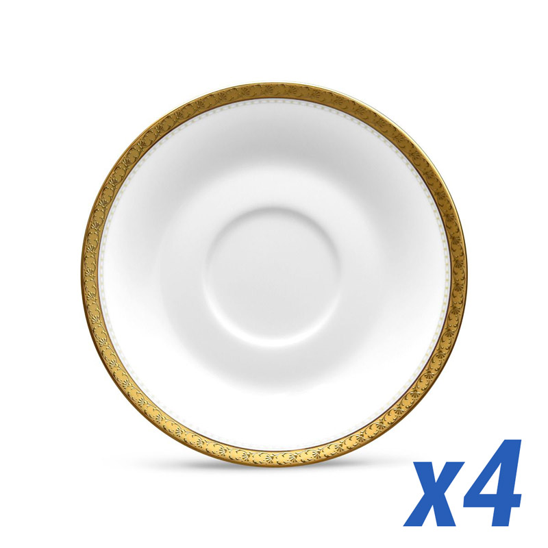 Charlotta Gold Saucer, Set of 4