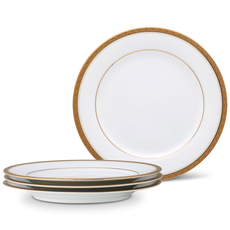 Charlotta Gold Bread and Butter Plate, Set of 4