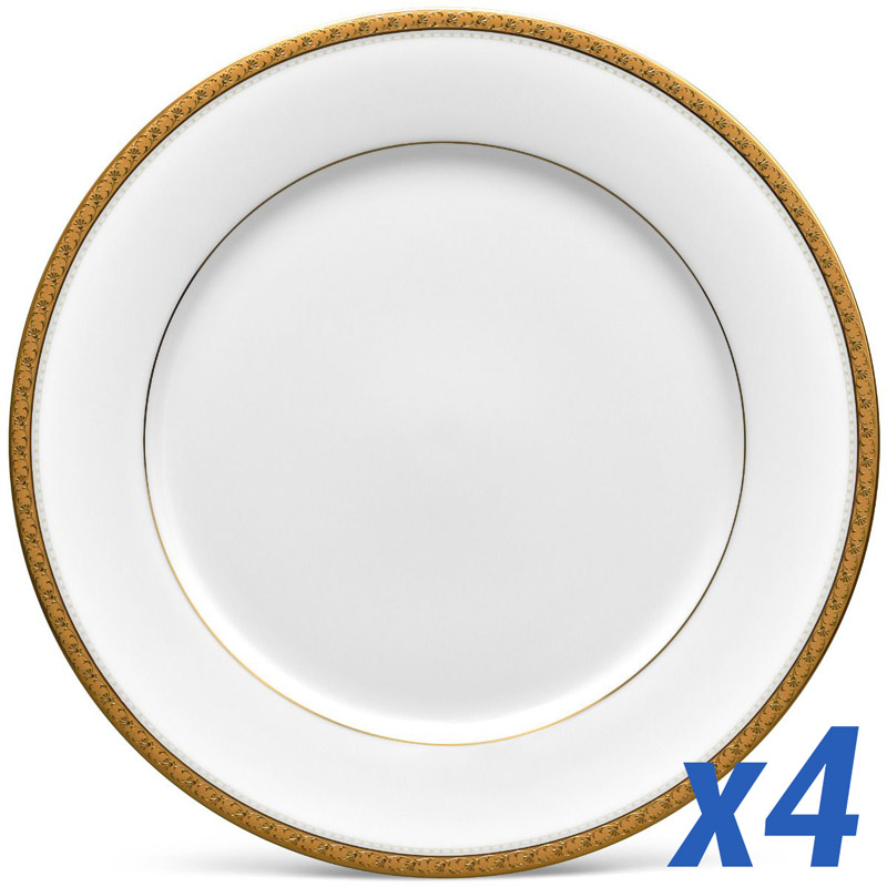 Charlotta Gold Dinner Plate, Set of 4