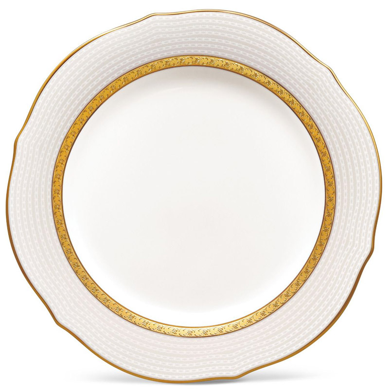 Charlotta Gold Scalloped Accent Plate