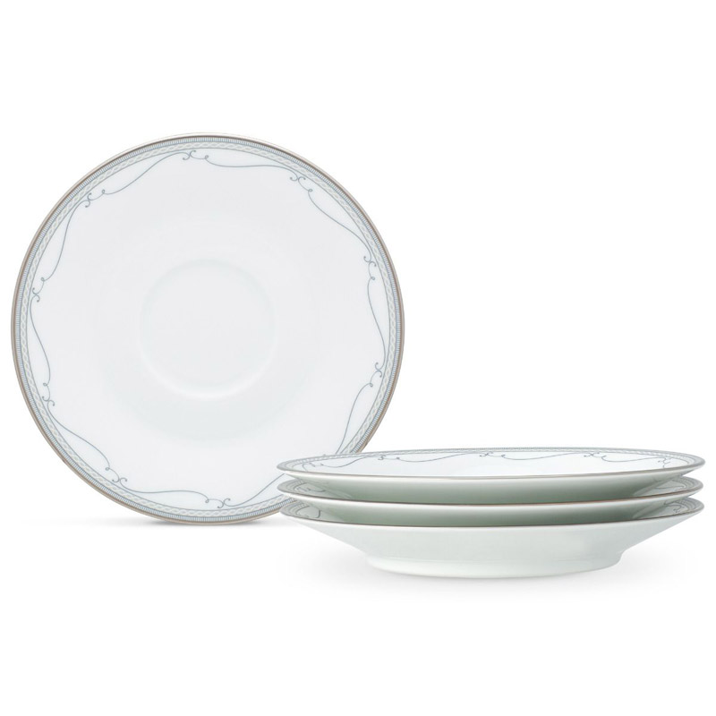 Satin Flourish Saucer Set of 4