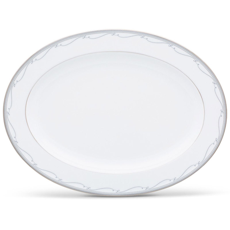 Satin Flourish Oval Platter 16in.