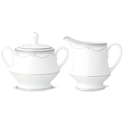 A photo of Satin Flourish Sugar and Creamer Set