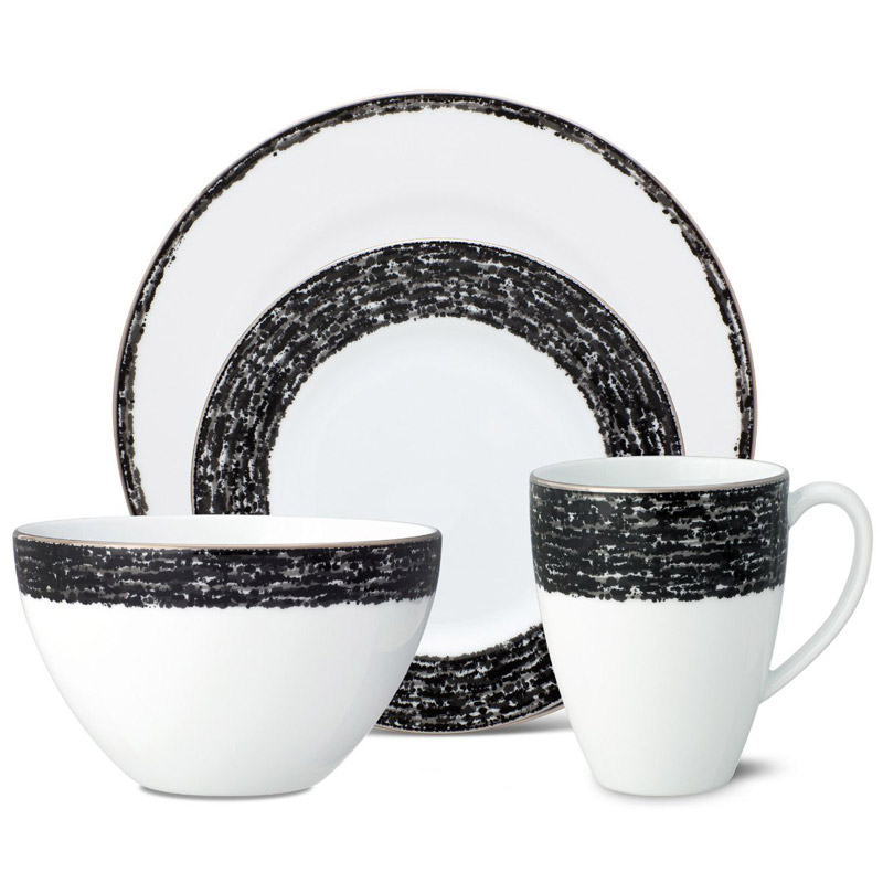 Black Rill 4 Piece Place Setting