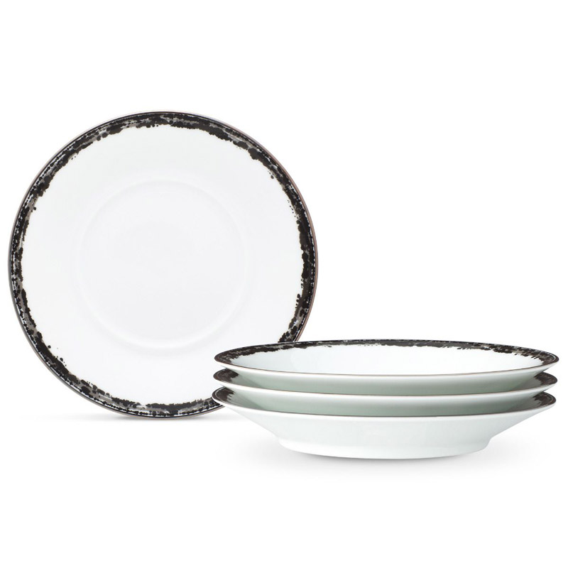 Black Rill Saucer Set of 4