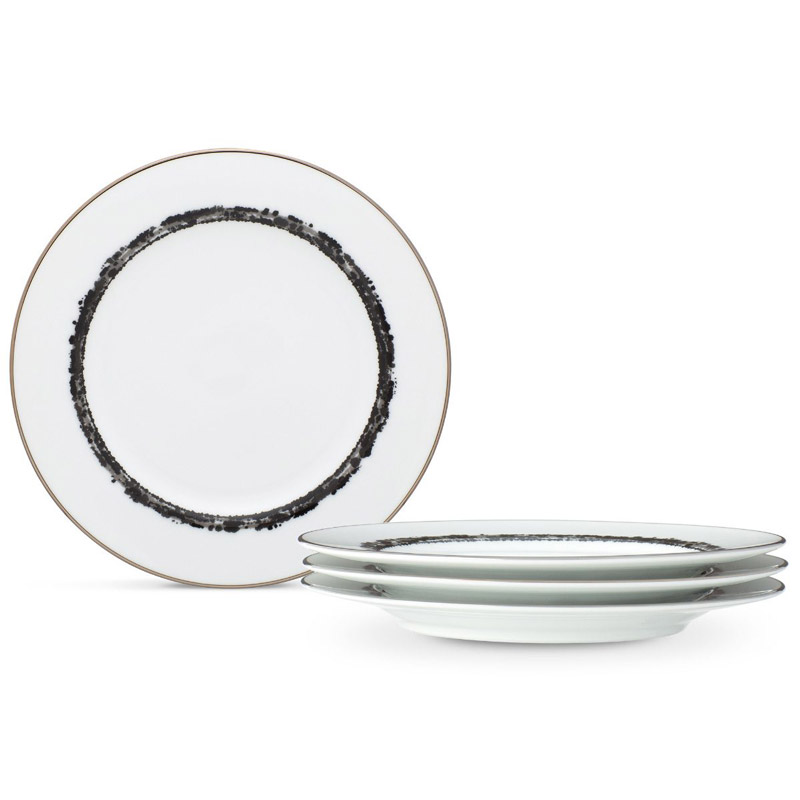 Black Rill Bread and Butter Plate Set of 4