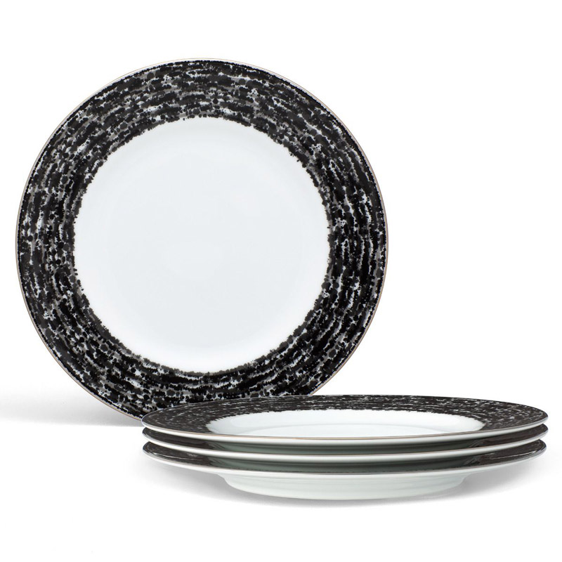 Black Rill Salad Plate Set of 4