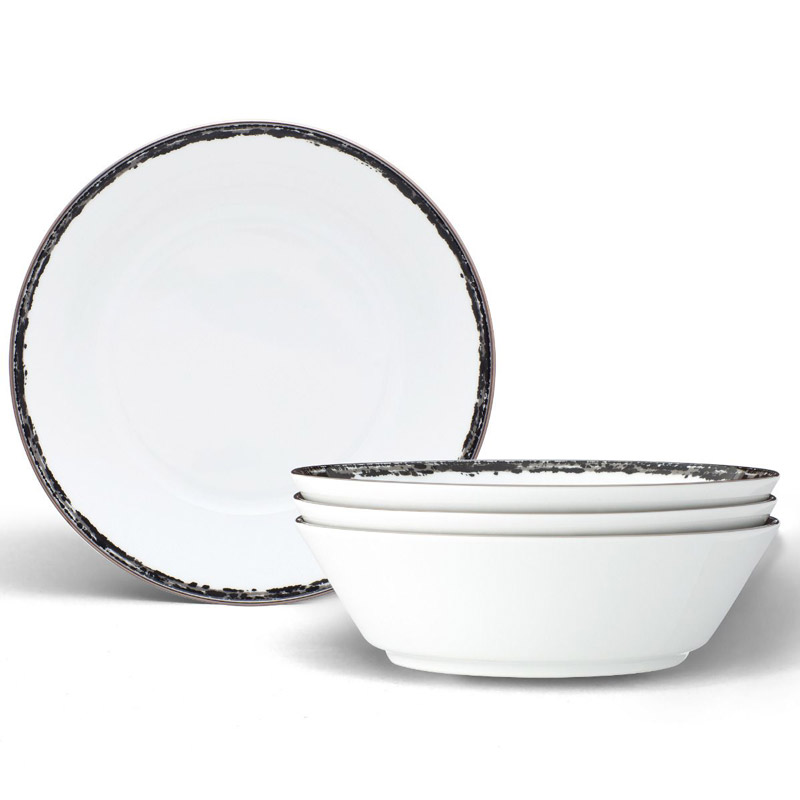 Black Rill Soup Bowl Set of 4