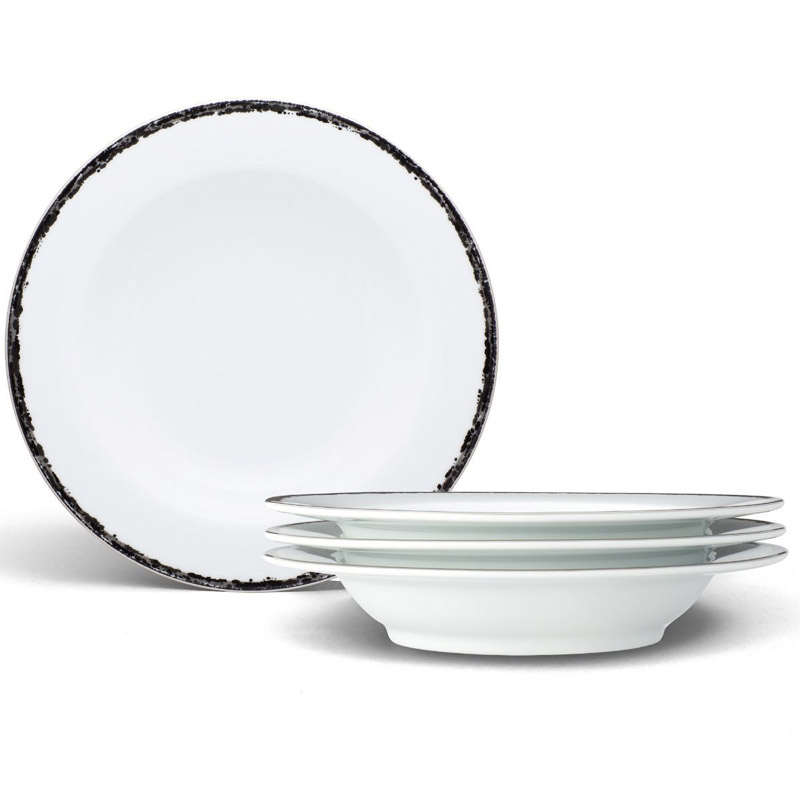 Black Rill Pasta Bowl Set of 4