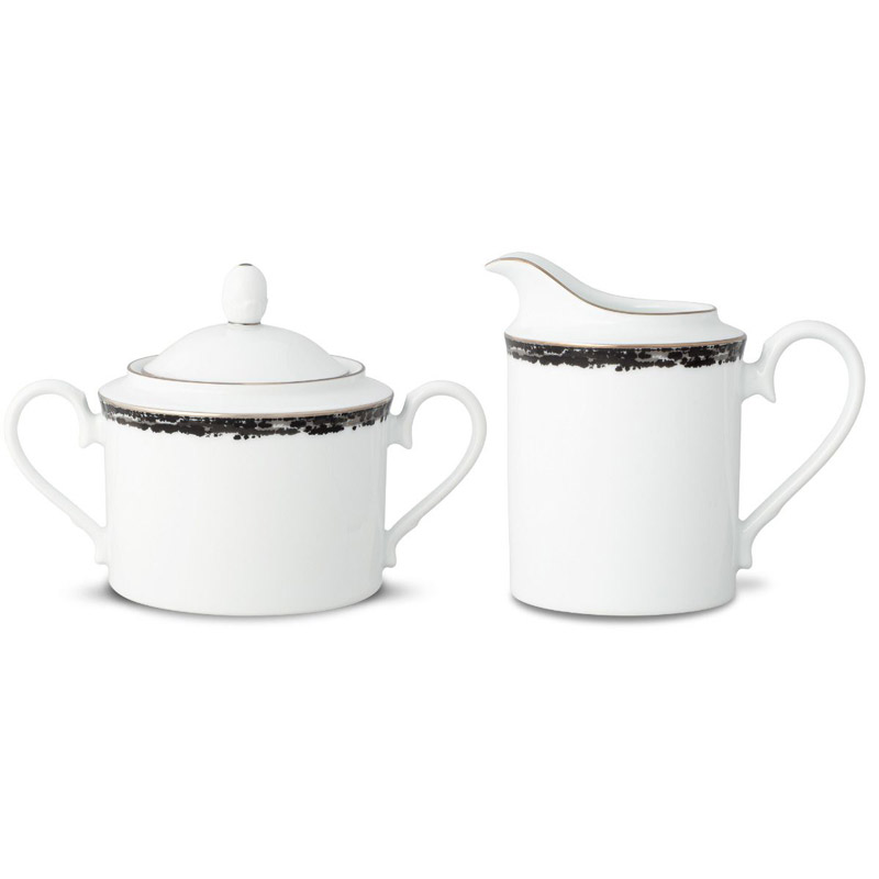 Black Rill Sugar and Creamer Set