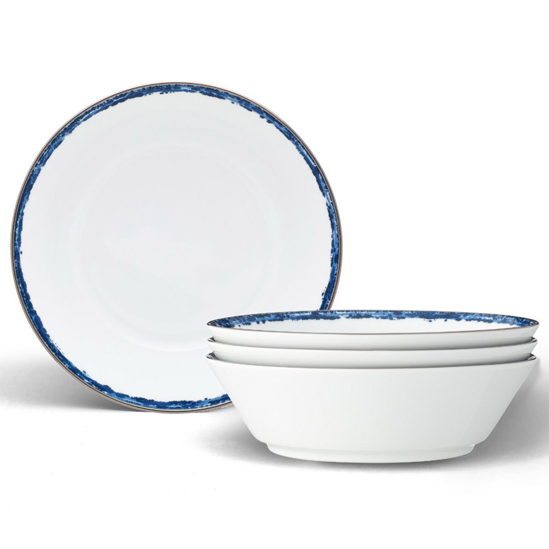 Blue Rill Soup Bowl Set of 4