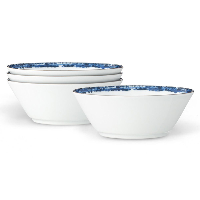 Blue Rill Fruit Bowl Set of 4