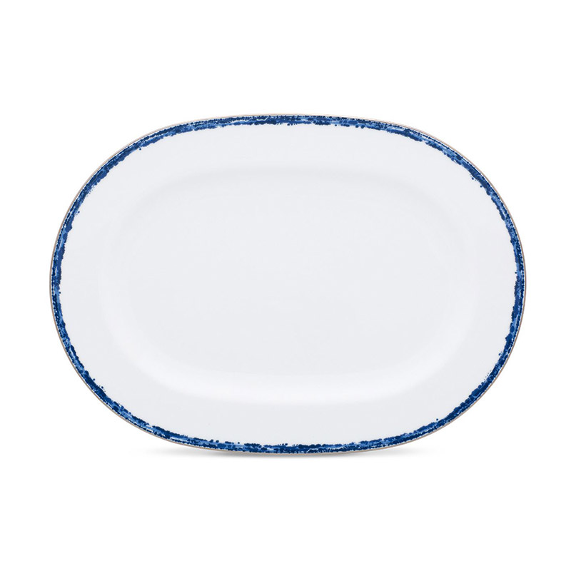 Blue Rill Oval Platter 14in.