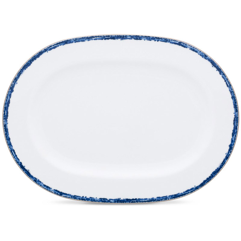 Blue Rill Oval Platter 16in.