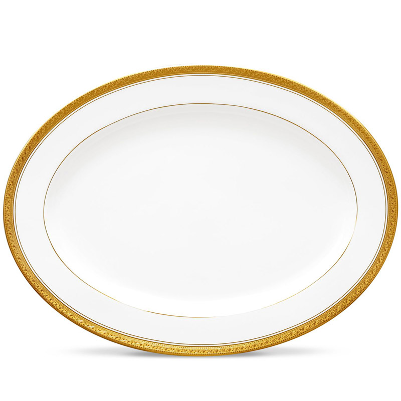 Crestwood Gold Oval Platter, 16in. (Large)