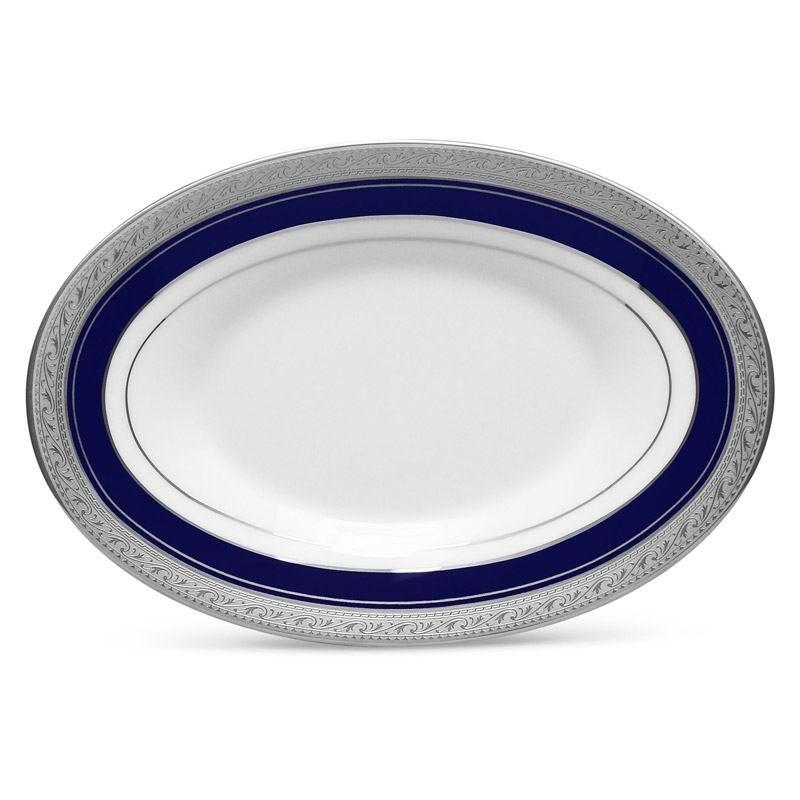 Crestwood Cobalt Platinum Butter/Relish Tray