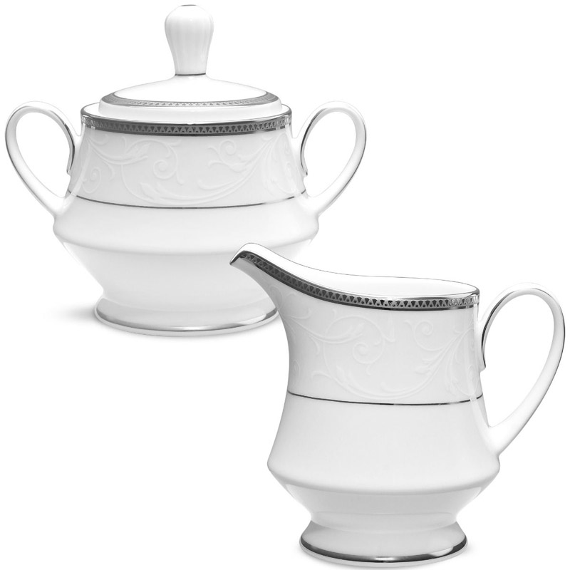 Regina Platinum Sugar and Creamer Set