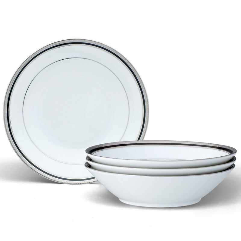 Austin Platinum Soup Bowls, Set of 4