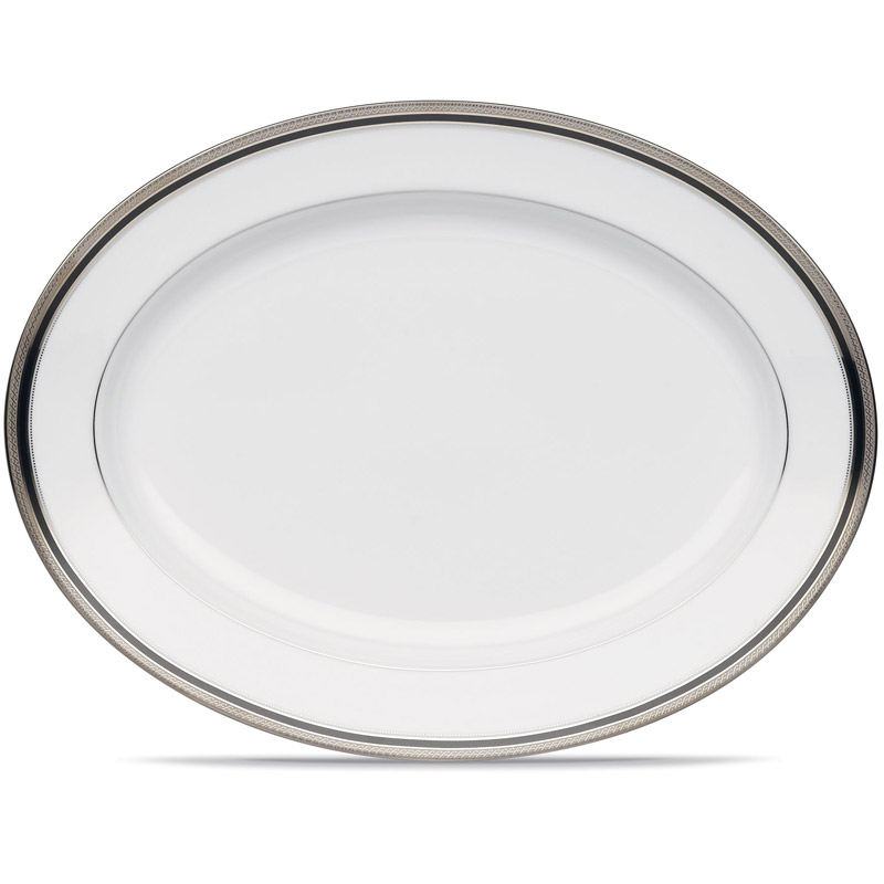 Austin Platinum Oval Platter, 14in.