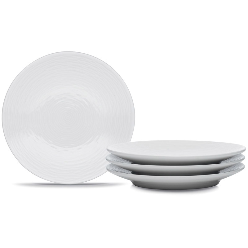 WoW Swirl Coupe Appetizer Plate Set of 4