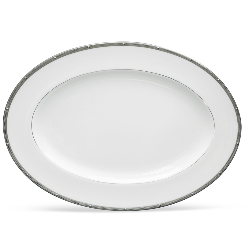 Rochelle Platinum Oval Platter, 14in. (Medium)