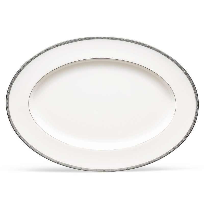 Rochelle Platinum Oval Platter, 16in. (Large)