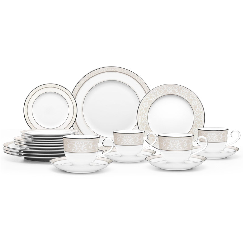 Montvale Platinum 20pc Set, Service for 4