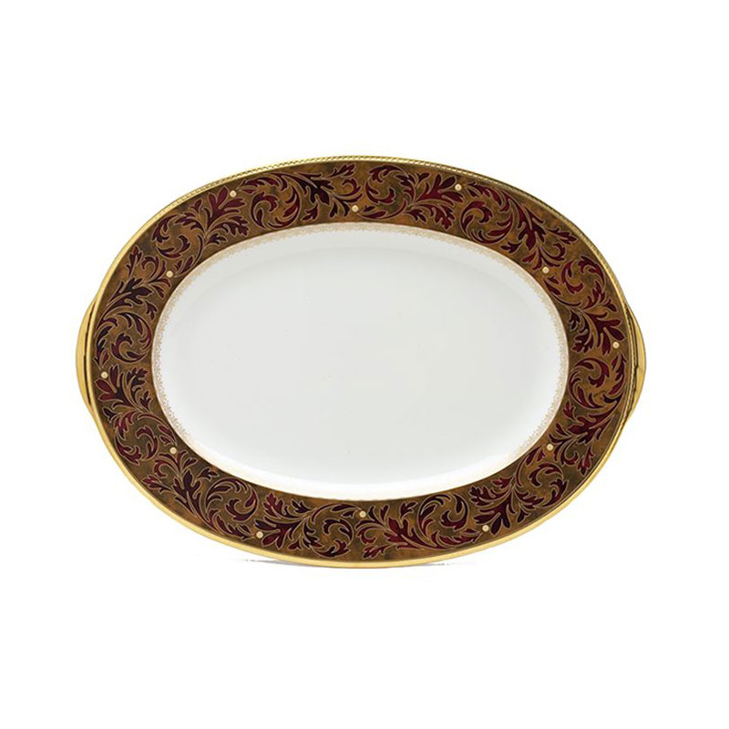 Xavier Gold Oval Platter, 14in.