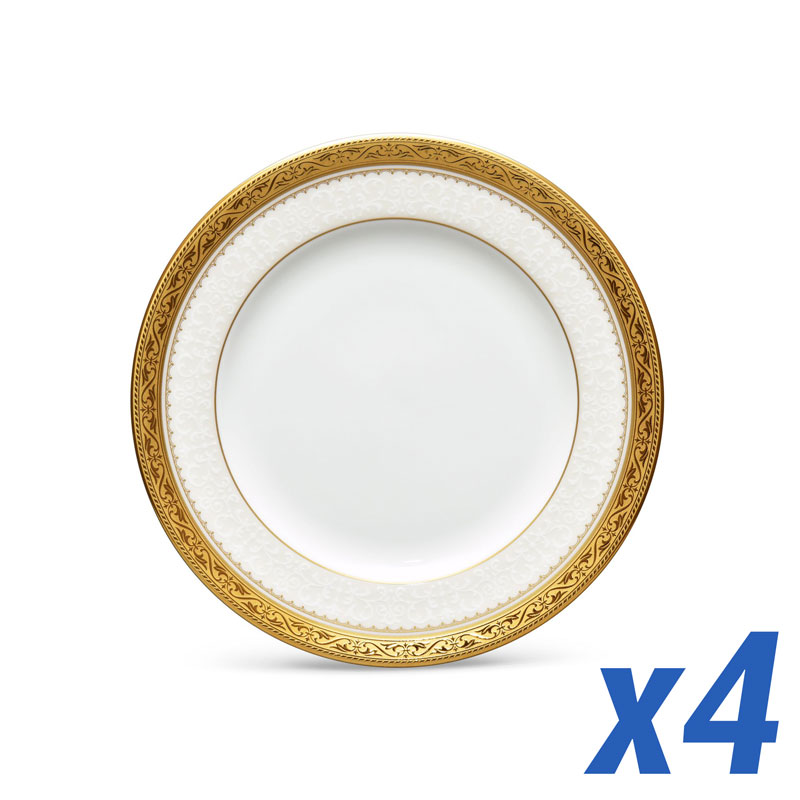 Odessa Gold Bread and Butter Plates, Set of 4