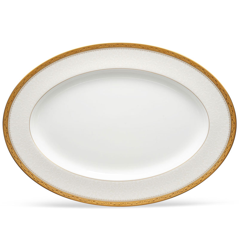 Odessa Gold Oval Platter, 16in.