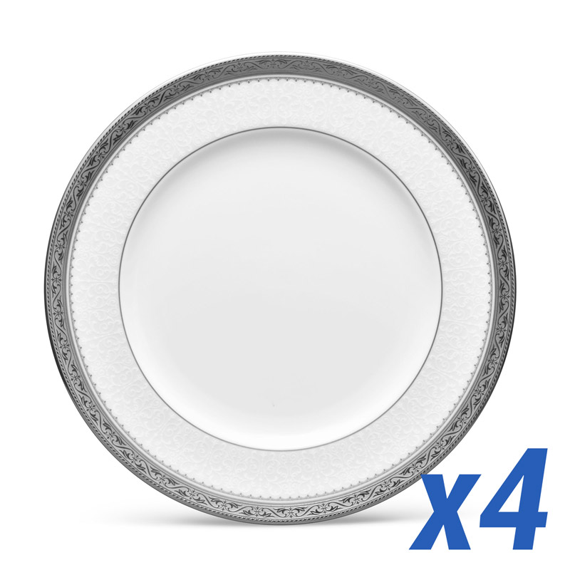 Odessa Platinum Dinnerware Salad Plate, Set of 4