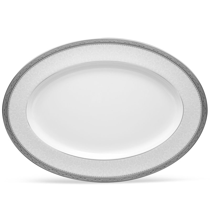 Odessa Platinum Oval Platter, 16