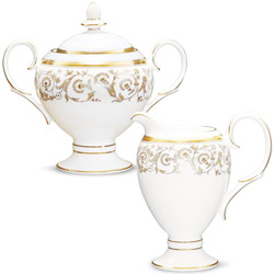 A photo of Summit Gold Sugar and Creamer Set