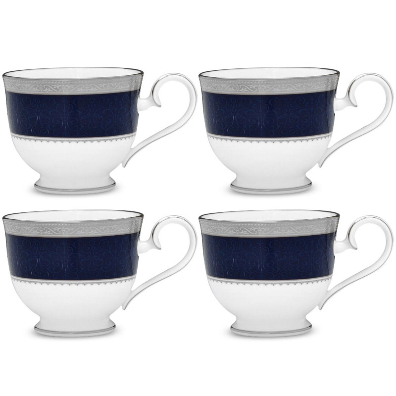 Odessa Cobalt Platinum Cup Set of 4