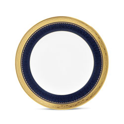 A photo of Odessa Cobalt Gold Bread and Butter Plate