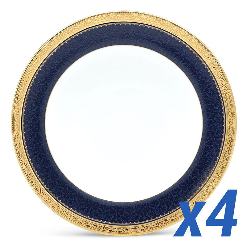 Odessa Cobalt Gold Salad Plate, Set of 4