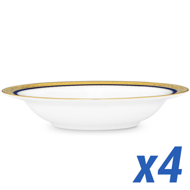 Odessa Cobalt Gold Fruit Bowls, Set of 4