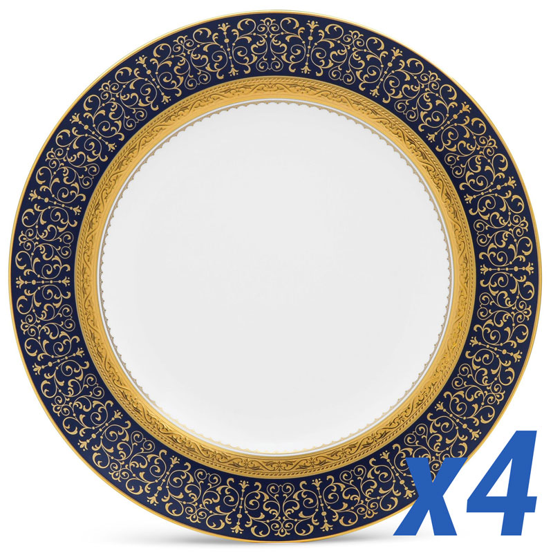 Odessa Cobalt Gold Accent Plate, Set of 4