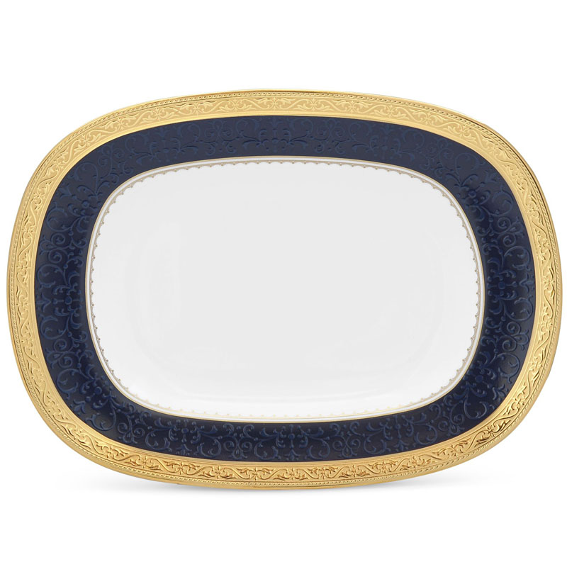 Odessa Cobalt Gold Butter Relish Tray