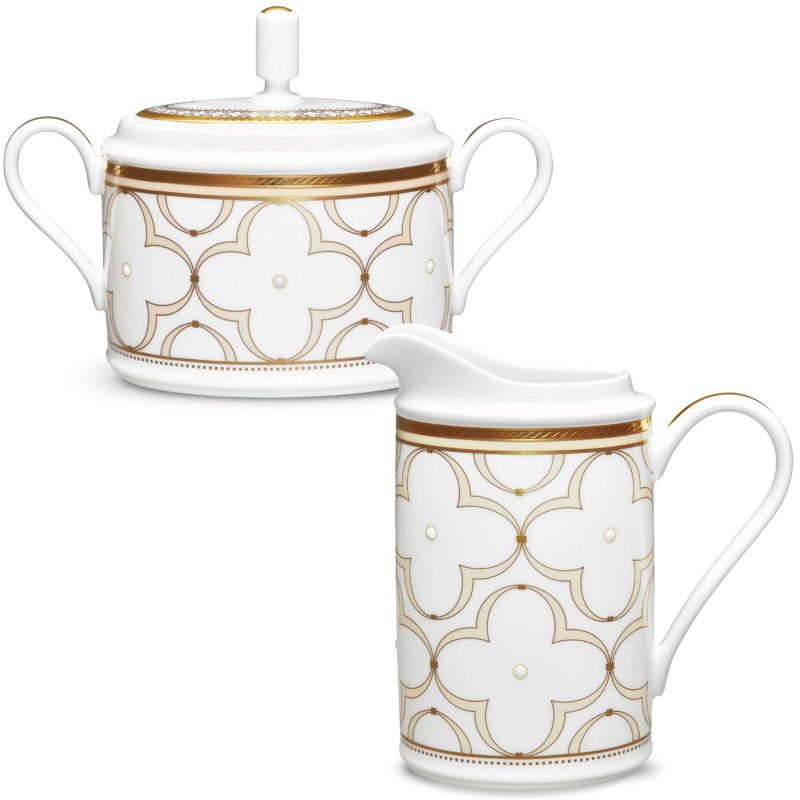 Trefolio Gold Sugar and Creamer Set