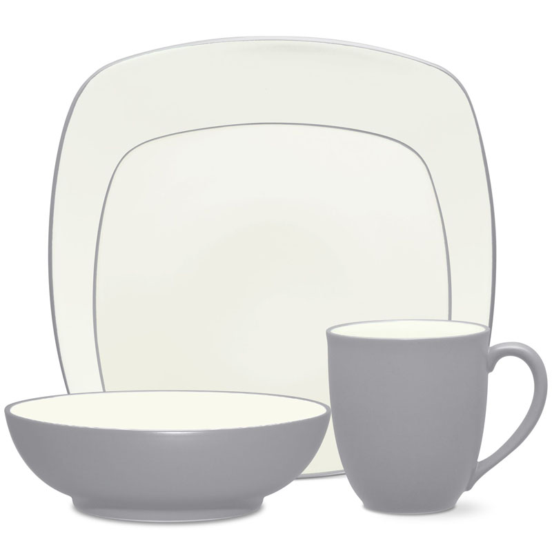 Colorwave Slate 4pc Place Setting, Square