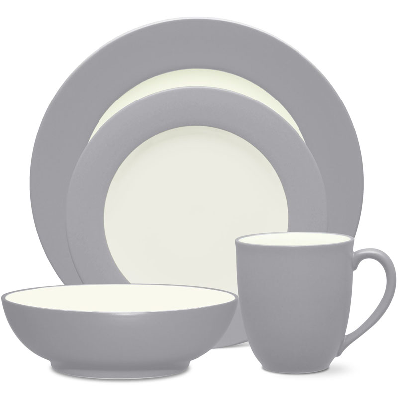 Colorwave Slate 4pc Place Setting, Rim