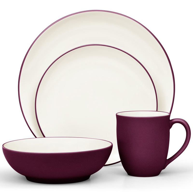 Colorwave Burgundy Coupe 4pc Place Setting