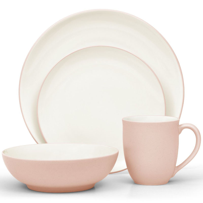 Colorwave Pink 4pc Place Setting, Coupe