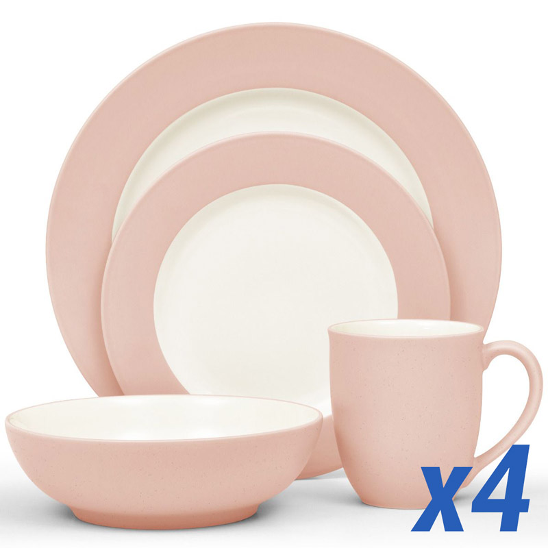 Colorwave Pink 16pc Service for 4 Rim