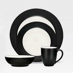 A photo of Colorwave Graphite 4pc Place Setting, Rim