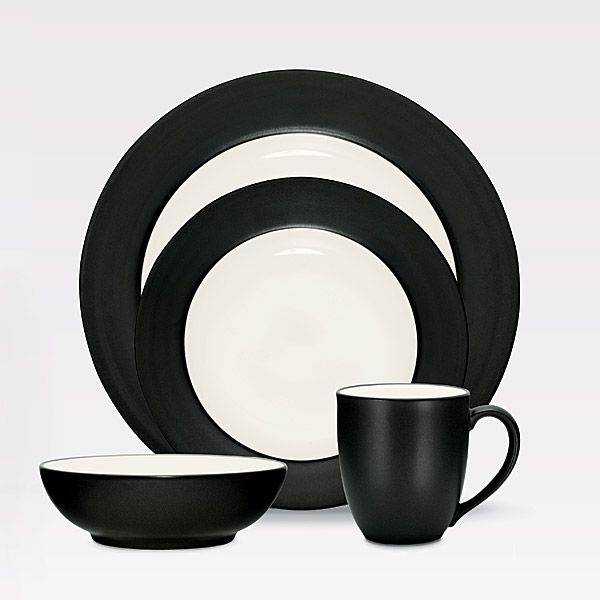 Colorwave Graphite 4pc Place Setting, Rim